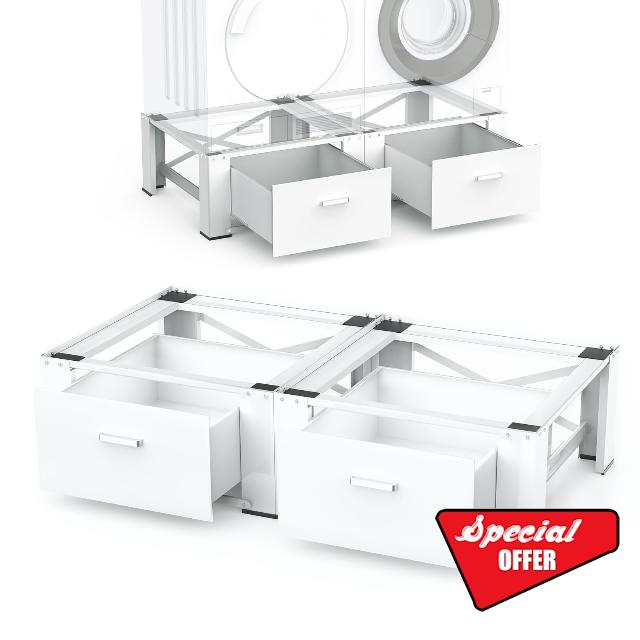 SKM Washer and Dryer Pedestals with Drawers