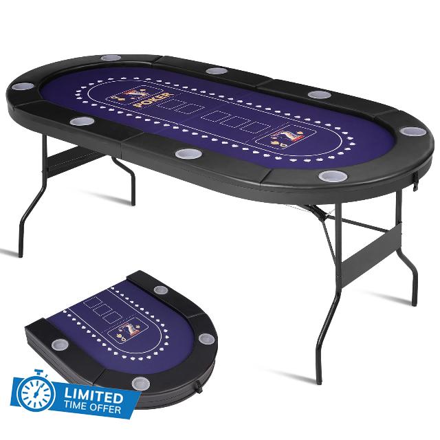 RAYKEEP Foldable Poker Table for 8 Players