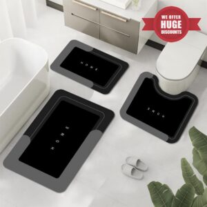 Bath Mats for Bathroom Set of 3