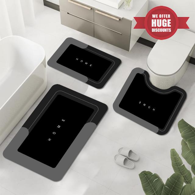 Bath Mats for Bathroom Set of 3