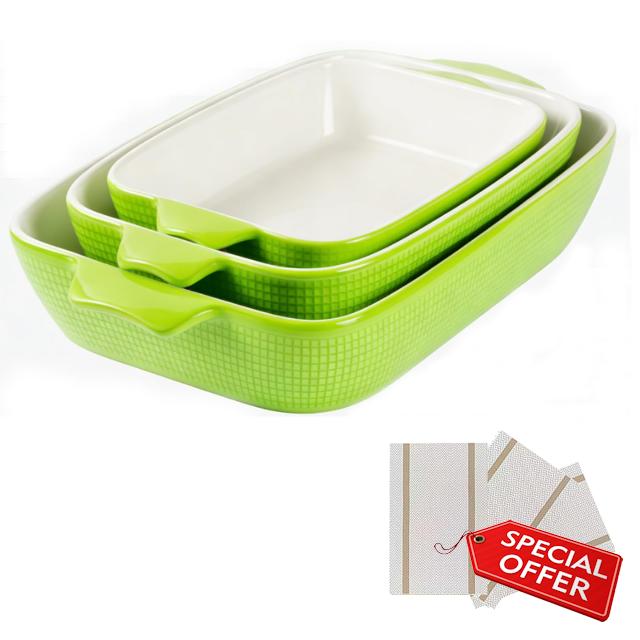 Ceramic Casserole Dishes Set of 3