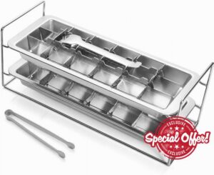 Double-layer Stainless Steel Ice Cube Tray