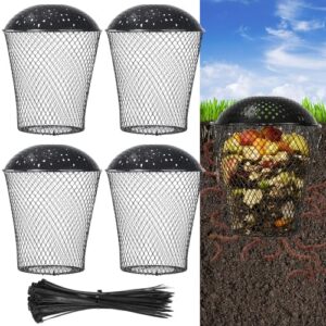 Metal Worm Farm Compost Bin Outdoor for Recycling Kitchen Food