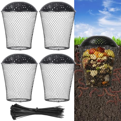Metal Worm Farm Compost Bin Outdoor for Recycling Kitchen Food
