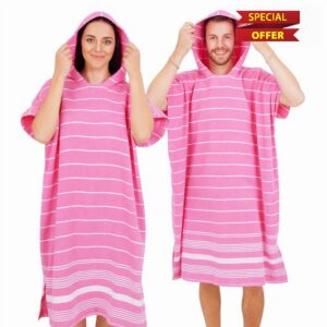 Premium Turkish Cotton Beach Poncho – Quick-Dry & Sand-Free