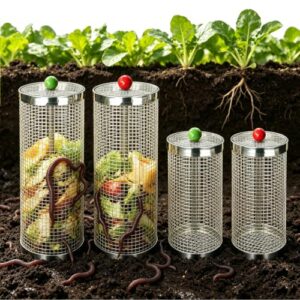 Small Round Metal Stainless Steel                                                          Perfect for Family Garden