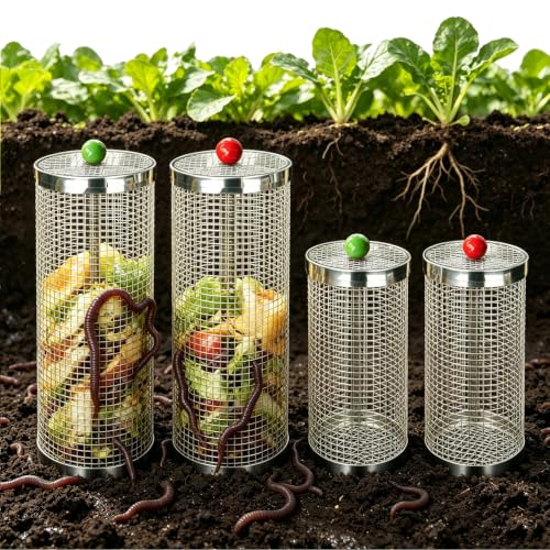 Small Round Metal Stainless Steel                                                          Perfect for Family Garden