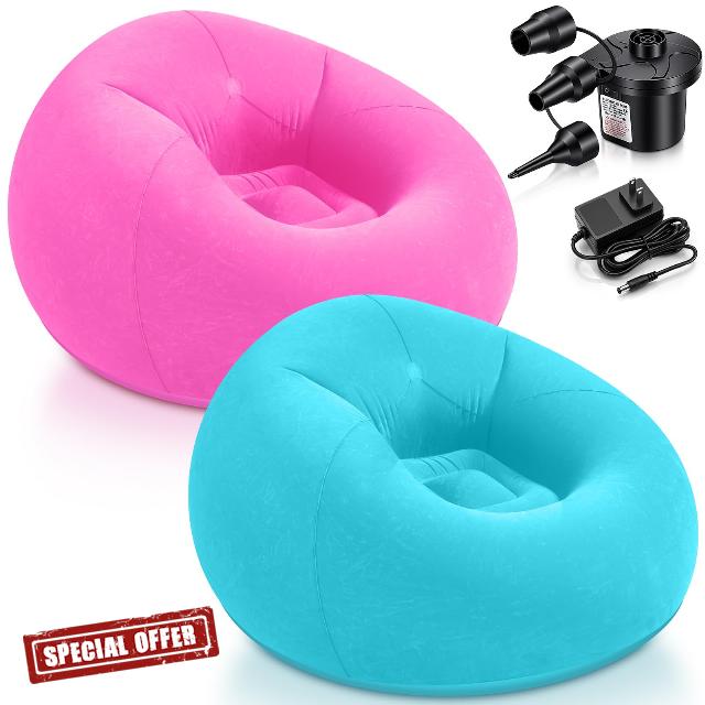 Realspring 2 Pcs Inflatable Bean Bag Chairs for Classroom