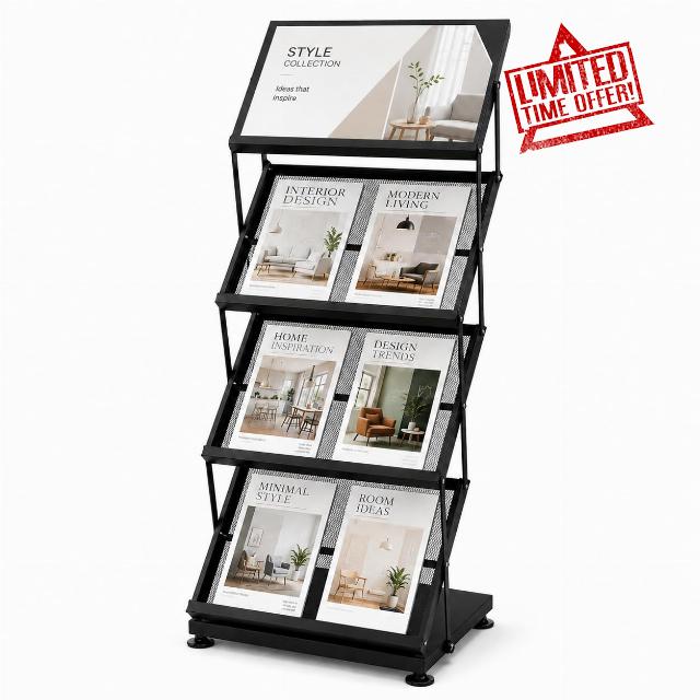 Foldable Magazine Display Racks