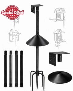 Bird Feeder Pole Kit with Squirrel Baffle