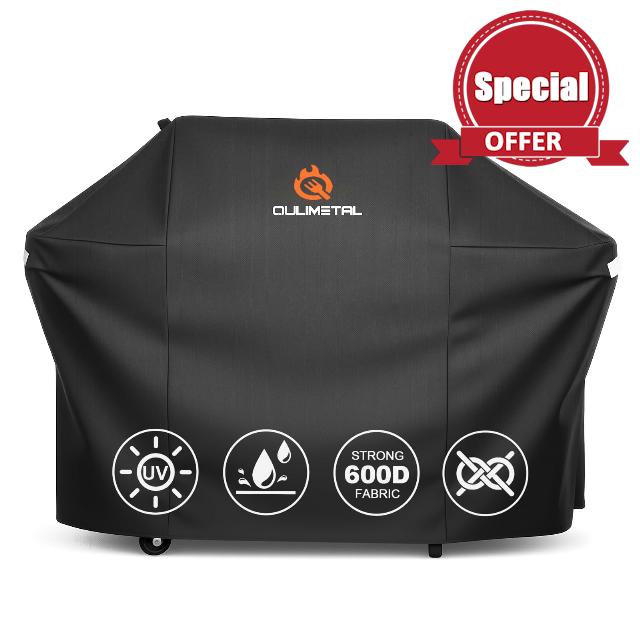 63 Inch Grill Cover for Weber Genesis/II 300 Series and New 2022 Genesis | 600D Waterproof Resistant Weather‑Protective BBQ Premium Outdoor Grill Cover for 4-5 Burners Gas Grill