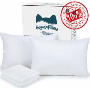 SquishPillow by Original Squishmallows - Standard Size Bed Pillow 2-Pack (Medium Density) - Pillowcases Included