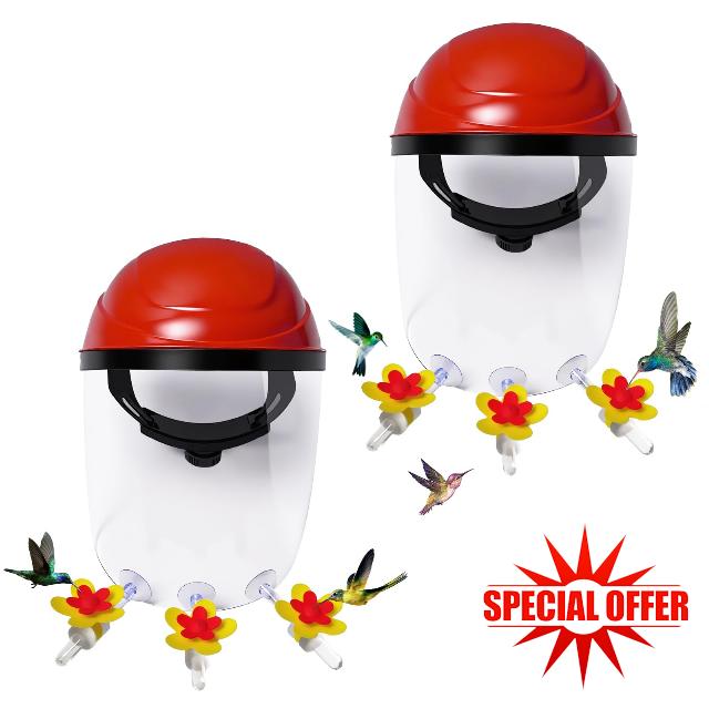 2 Pack Hummingbird Feeder Helmets