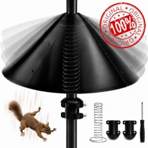 Metal Squirrel Baffle for Bird Feeder Pole with Spring
