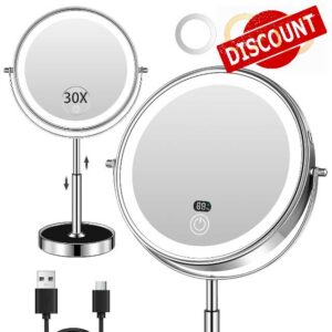 9" Lighted Makeup Mirror with Light