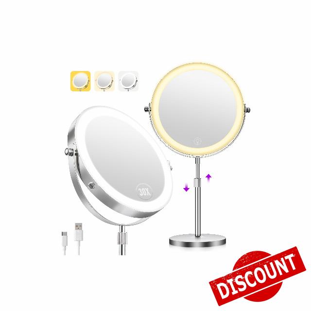 30X Makeup Mirror with Lights