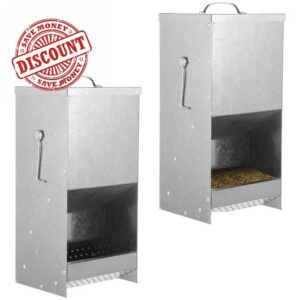 2 PCS Metal Cage Rabbit Feeders