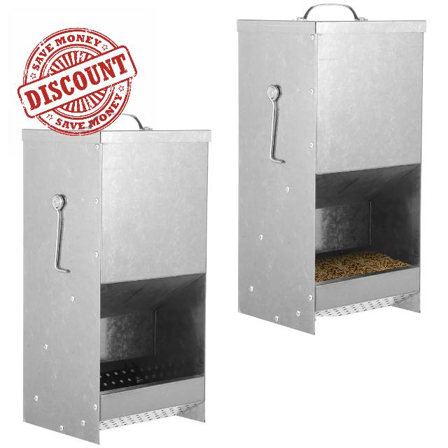 2 PCS Metal Cage Rabbit Feeders
