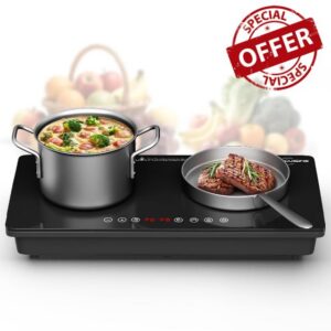 1800W Dual Induction Cooktop