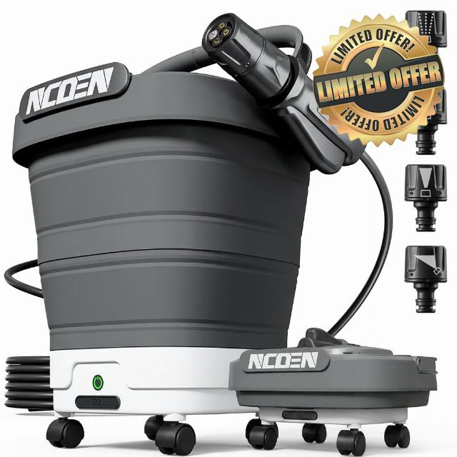 Portable Pressure Washer Max 290PSI with Foldable Tank Hand Sprayer | 4-in-1 Nozzle