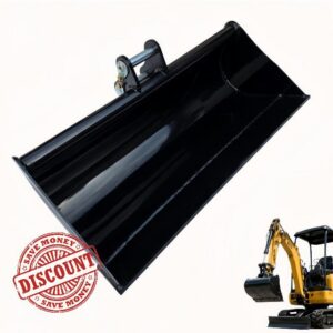 800mm/31.5 Plain Bucket Attachment for 0.8-2Ton Mini Excavator                                                          Thickened carbon steel/Newly designed pin shaft With Oil Filler Port