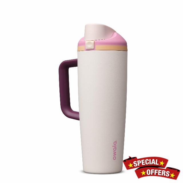 Owala FreeSip Tumbler Insulated Stainless Steel Water Bottle with Built-in Straw and Side Handle