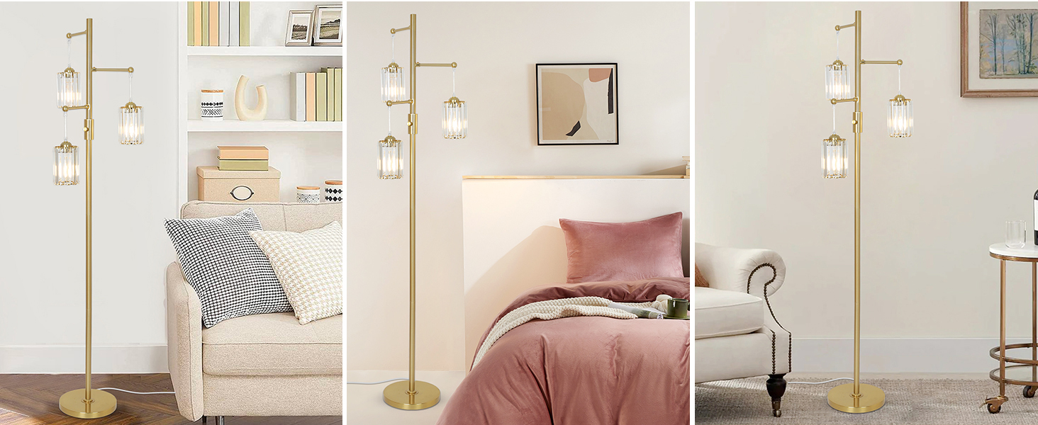 tall lamp, tall lamp for living room corner, glass floor lamp