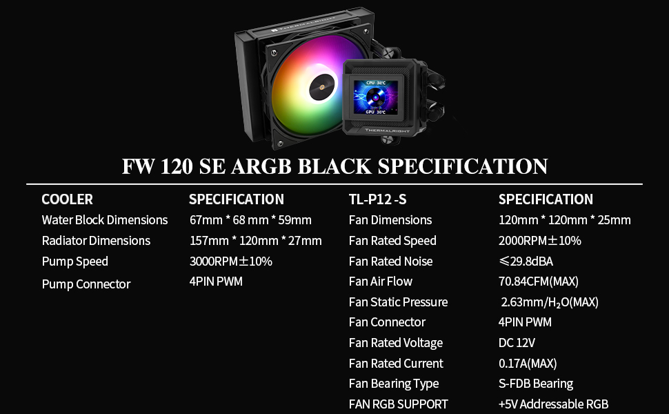FW120 SE BLACK ARGB-US