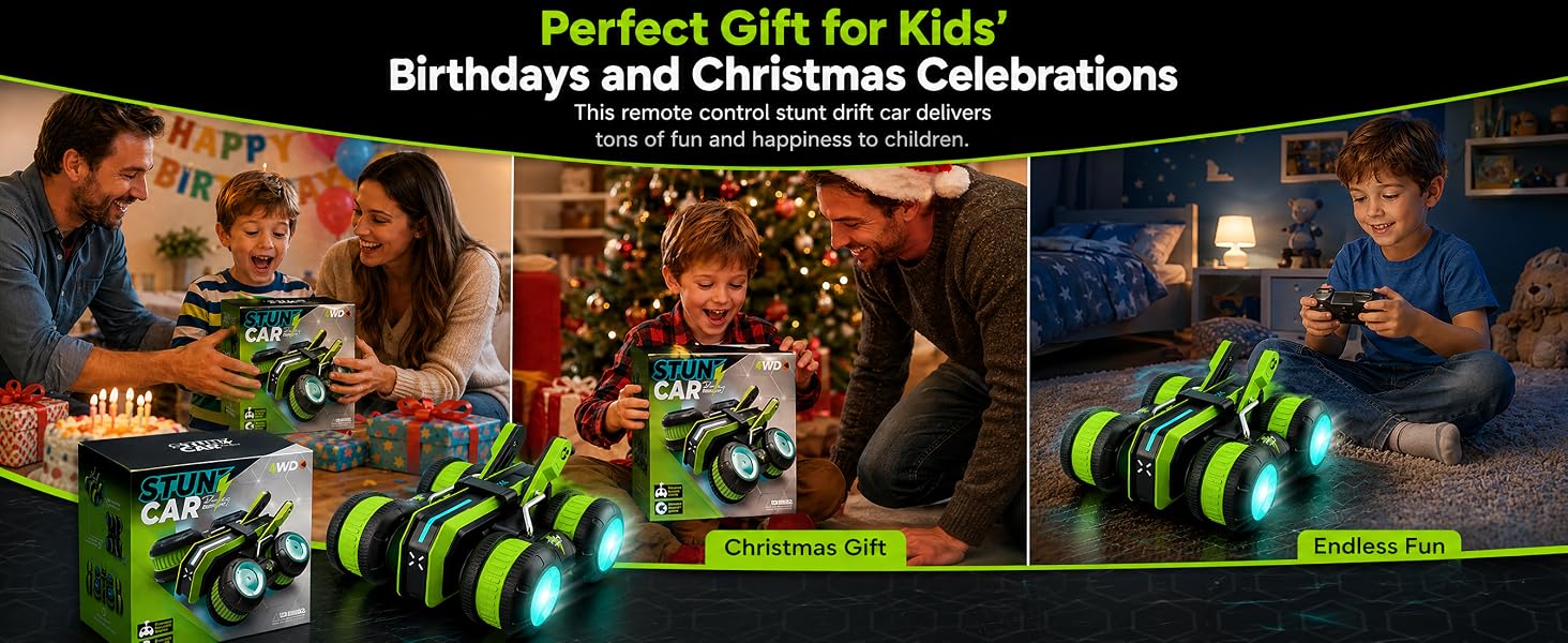 Remote control stunt car: perfect birthday/Christmas gift.