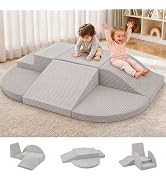 6-Piece Kids Climbing Foam Blocks, Baby Foam Climbing Blocks, Corduroy Non-Slip Surface, Soft Tod...