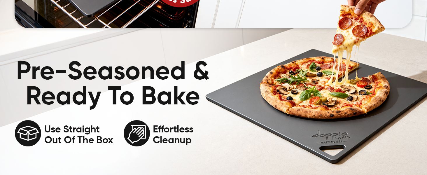 Seasoned Baking Steel for Bread, Pizza, Sourdough & More | Premium Quality Crust at Home