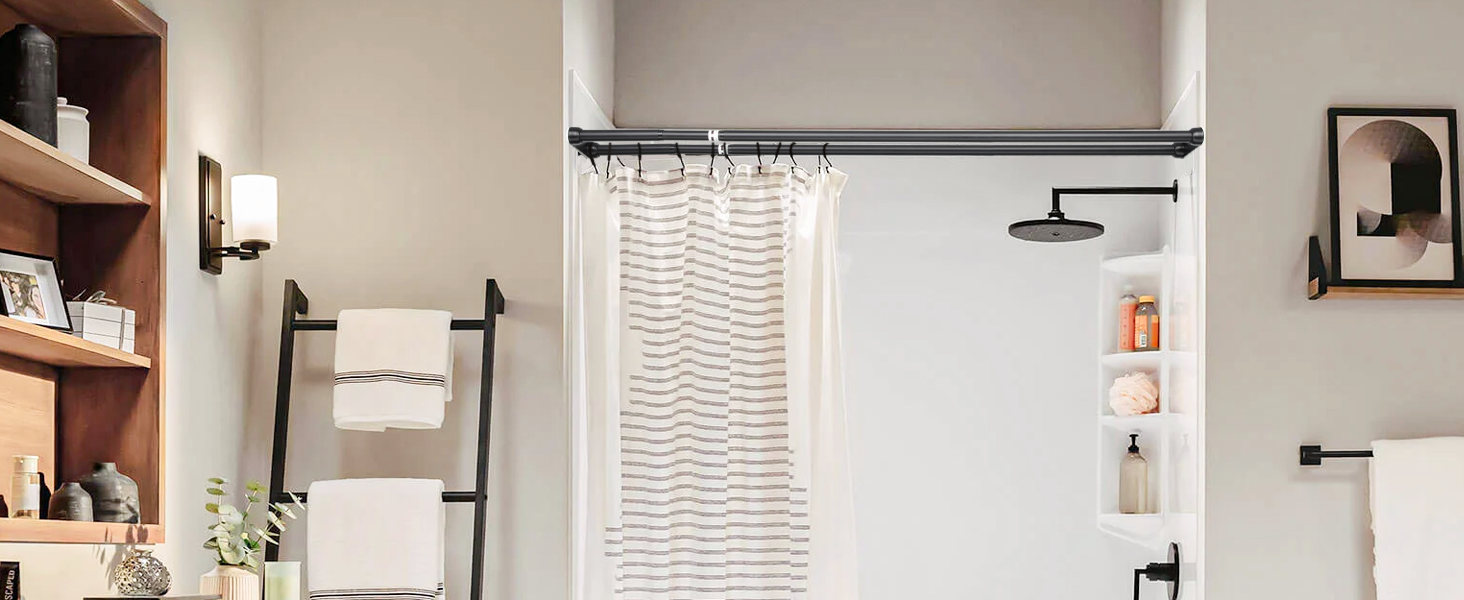 double shower curtain rod
