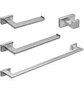 BESy 4 Piece Bathroom Accessories Set (Towel Bar, Hand Towel Holder Towel Rack, Toilet Paper Hold...