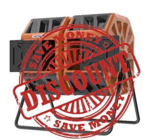 THE Growing 53 Gallon Large Outdoor Compost Bin Tumbler Barrel