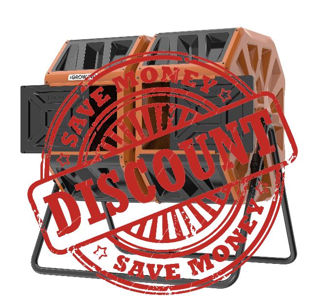 THE Growing 53 Gallon Large Outdoor Compost Bin Tumbler Barrel