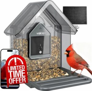 Smart Bird Feeder with Camera Solar Powered