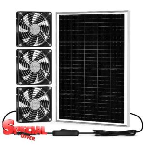 New 5" Solar Chicken Coop Fan 3 Kit