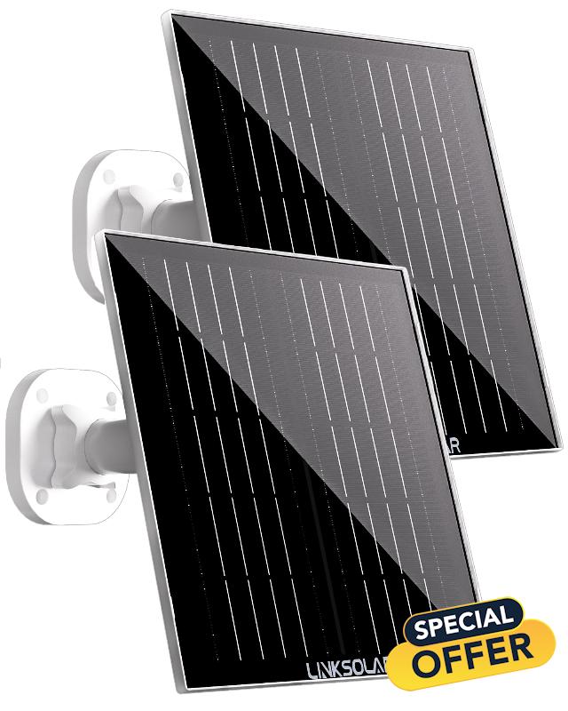 Dual 5W Solar Panels for Ring Camera Doorbell