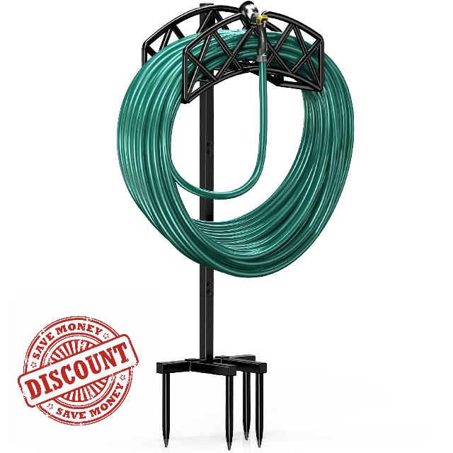 Garden Hose Holder Detachable Heavy Duty Metal Water Hose Hanger