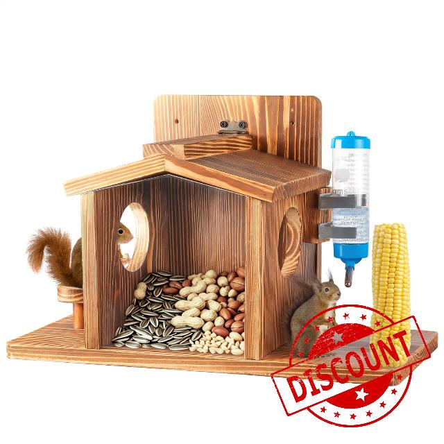 Wooden Squirrel Feeder