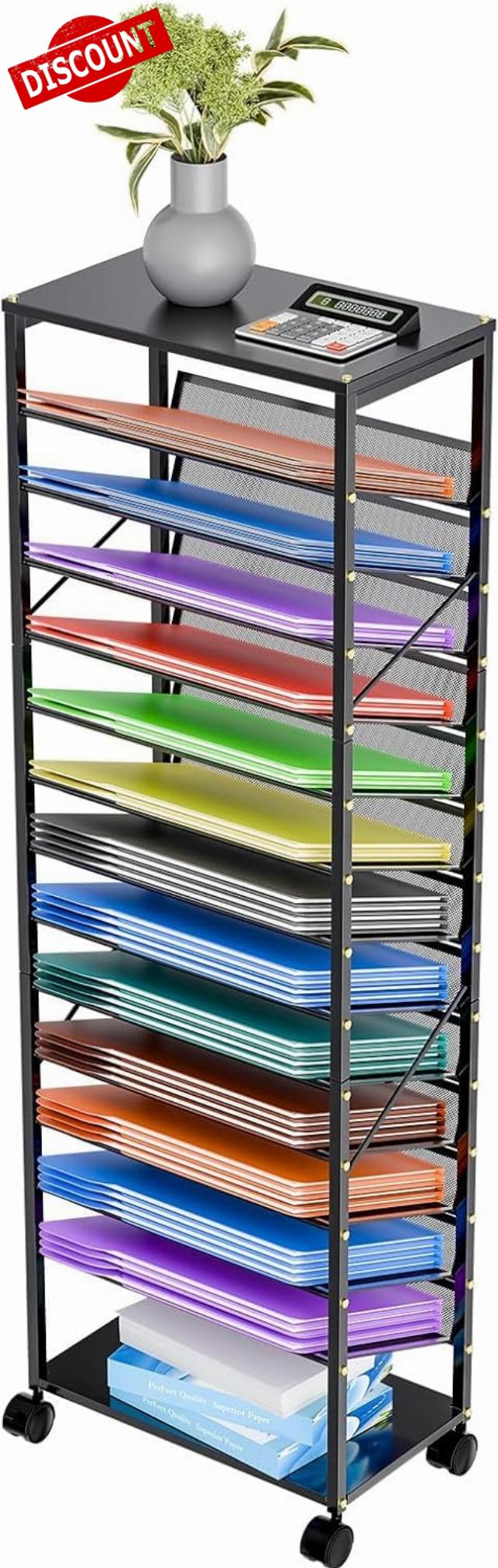 Ekisemio 15 Tier Rolling File Cart