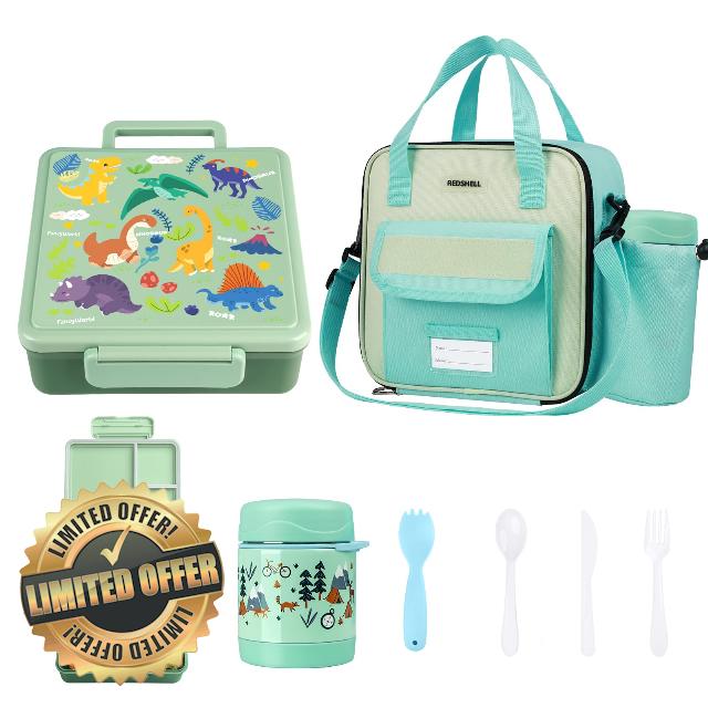 REDSHELL Bento Lunch Box for Kids Set