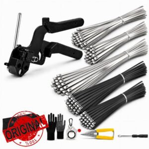 450Pcs Metal Zip Ties Gun Kit