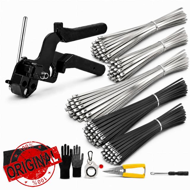 450Pcs Metal Zip Ties Gun Kit