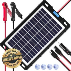 Rhorawill 8W 12V Solar Battery Charger & Maintainer