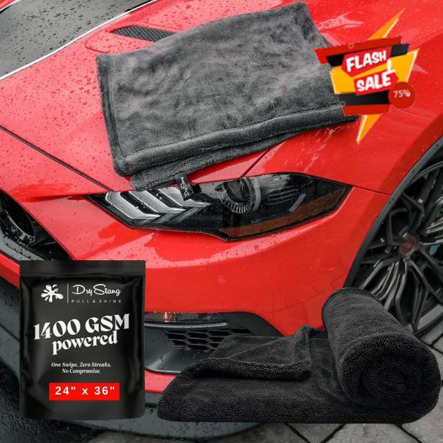 Mega Car Drying Towel 1400 GSM Twist Loop Microfiber | Extra Large 24"x36" Edgeless | Premium for Cars