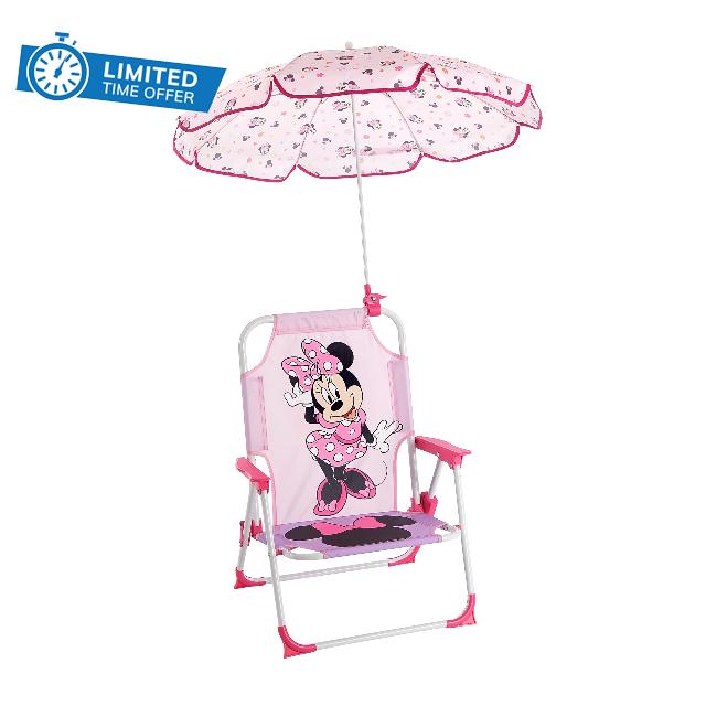 Disney Minnie Mouse Kids Beach Chair with Umbrella