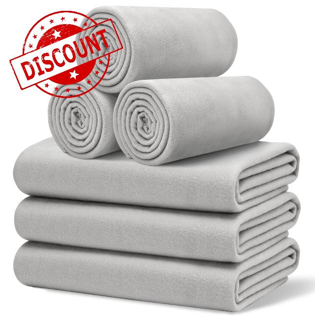 6 Pc Soft Fleece Throw Blankets 210GSM