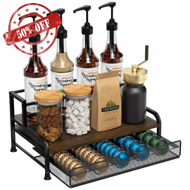 Coffee Syrup Rack Organizer