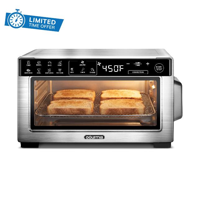 Gourmia Toaster Oven Air Fryer - 4 Slice Capacity